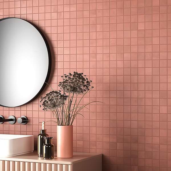 Tara Grace Red 2x2 Matte Porcelain Mosaic
