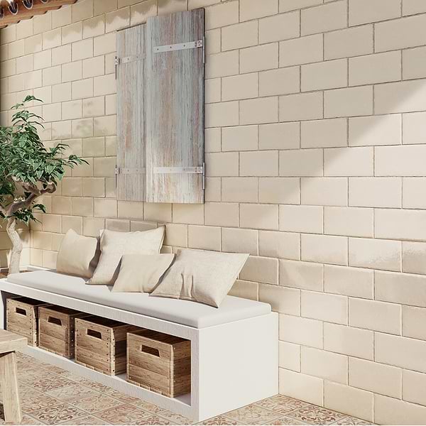 Baylight Beige 6"x12" Glossy Porcelain Subway Tile