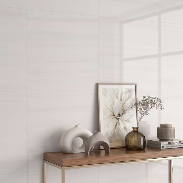 Marmo Dolomite Cream 24x24 Marble Look Polished Porcelain Tile