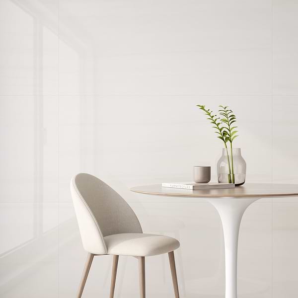 Marmo Dolomite Cream 24x48 Marble Look Polished Porcelain Tile