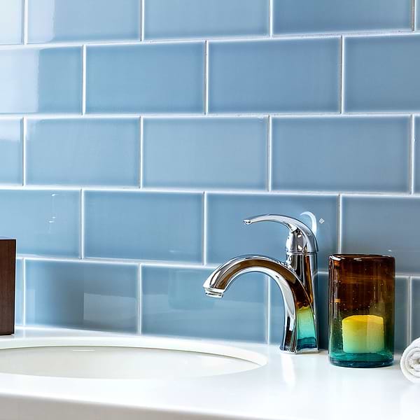 Corso Azul 4x8; in Blue Ceramic; for Backsplash, Bathroom Wall, Kitchen Wall, Shower Wall, Wall Tile; in Style Ideas Beach, Classic, Cottage, Craftsman, Farmhouse, Industrial, Mid Century, Tropical