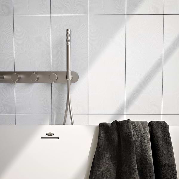 Araminta Waves Pearl 6x16 Frosted Glass