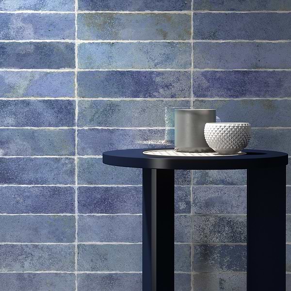 Oken Blue 3x12 Glossy Ceramic Tile