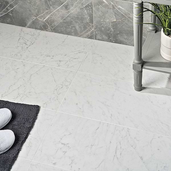 Marmi D'Italia Bianco Gioia 12x24 Matte; in White Porcelain; for Backsplash, Bathroom Floor, Bathroom Wall, Commercial Floor, Floor Tile, Kitchen Floor, Kitchen Wall, Outdoor Floor, Outdoor Wall, Pool Tile, Shower Floor, Shower Wall, Wall Tile; in Style Ideas Art Deco, Classic, Contemporary, Craftsman, Modern, Transitional