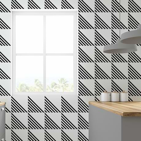 Film Stripe Positive 8x8 Matte Porcelain Tile