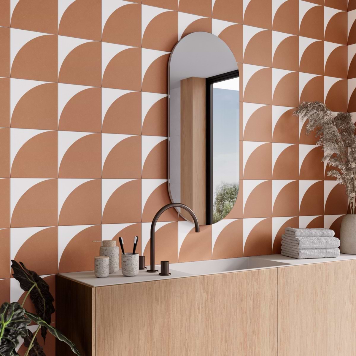 Shop Sample-Stacy Garcia Maddox Deco Floor Terracotta 8x8