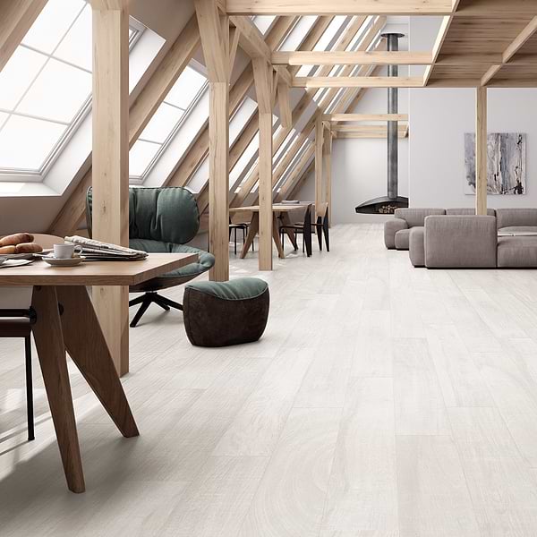 Elan White 8x48; in White Colorbody Porcelain; for Backsplash, Bathroom Floor, Bathroom Wall, Commercial Floor, Floor Tile, Kitchen Floor, Kitchen Wall, Outdoor Floor, Outdoor Wall, Pool Tile, Shower Floor, Shower Wall, Wall Tile; in Style Ideas Classic, Traditional, Transitional
