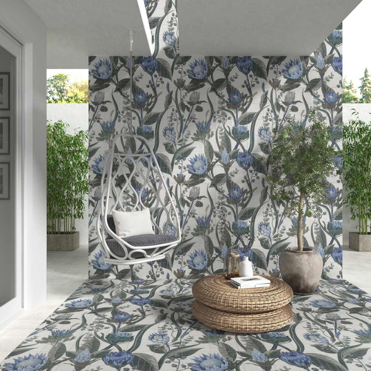 Shop Angela Harris Florista Protea Leaves Mural 8x8