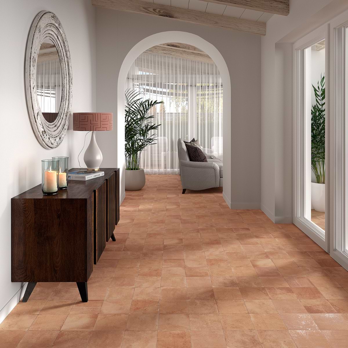 Shop Sample-Angela Harris Messina Terracotta 8x8 Matte Porcelain