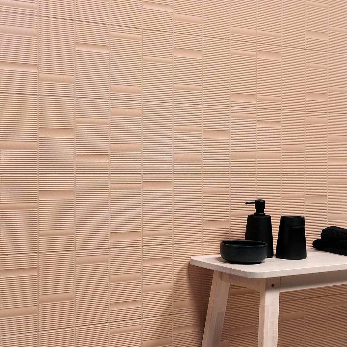 Shop Close Out - Armada Clay Beige 8x16 Fluted 3D Matte Ceramic