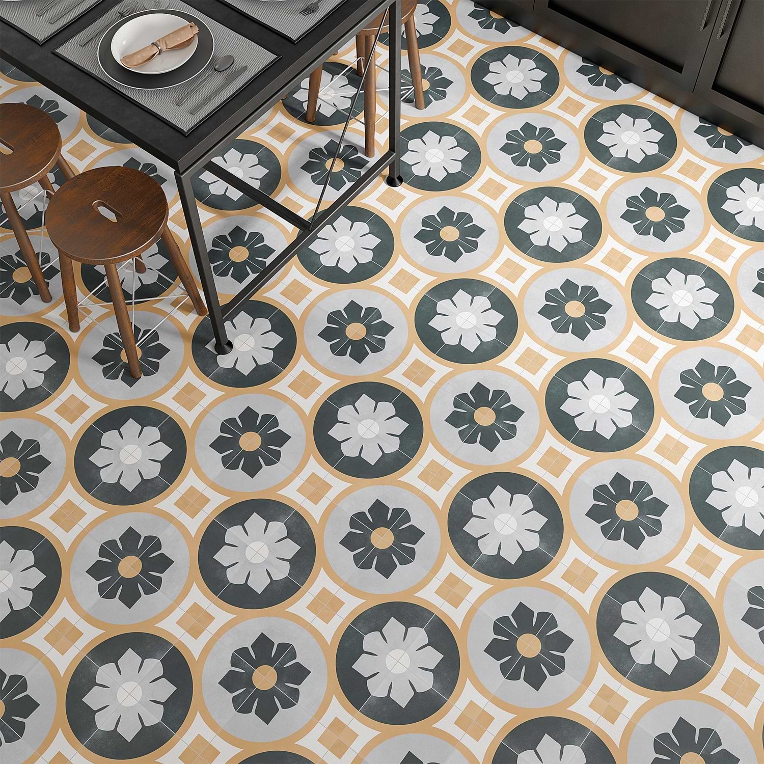Shop Close Out - Dhar Bloom Green 9x9 Matte Porcelain