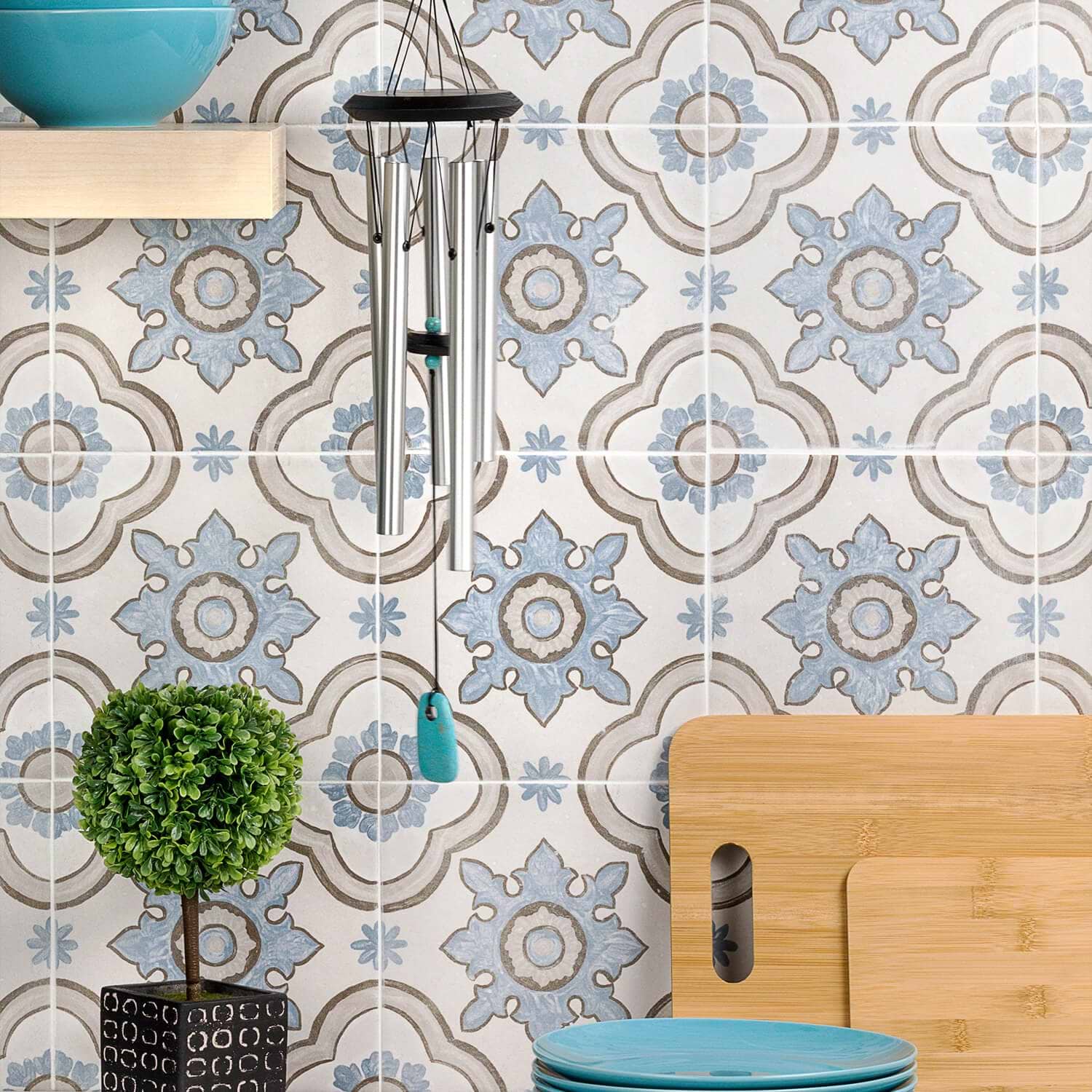 Shop Decor Basma White 8x8 | SohoStudioCorp.com