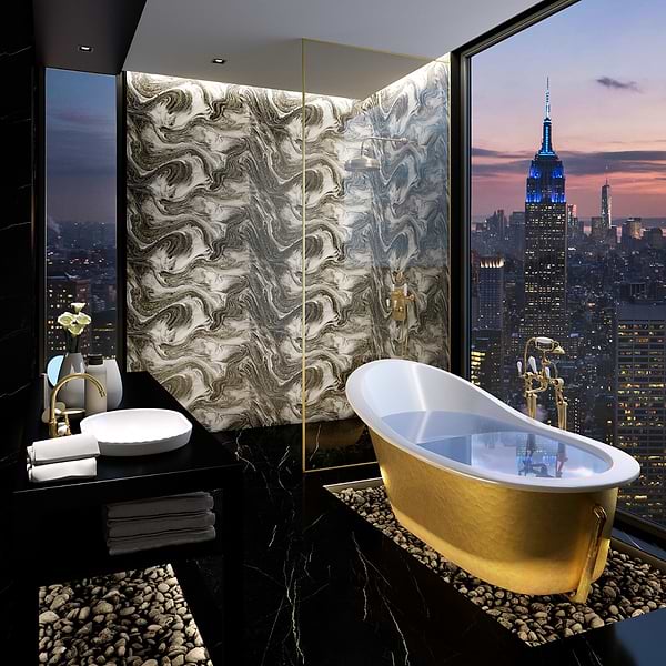 Galaxy Deco White 24x48 Polished Porcelain