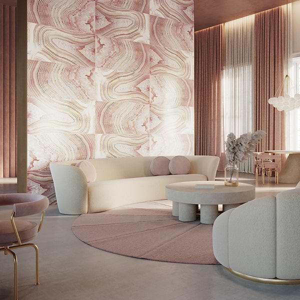 Close Out - Deco Agate Himalaya Pink 24x48 Artisan Decor Polished Porcelain Tile