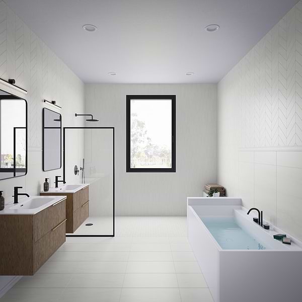 Bianco Dolomite White 3x12 Chevron Premium Honed Marble Tile