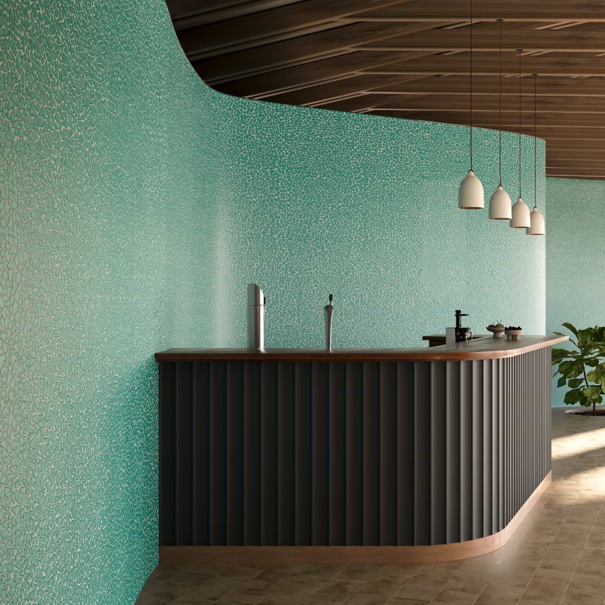 Shop Close Out - Dolphin Seafoam Green Frosted Matte Glass Mosaic