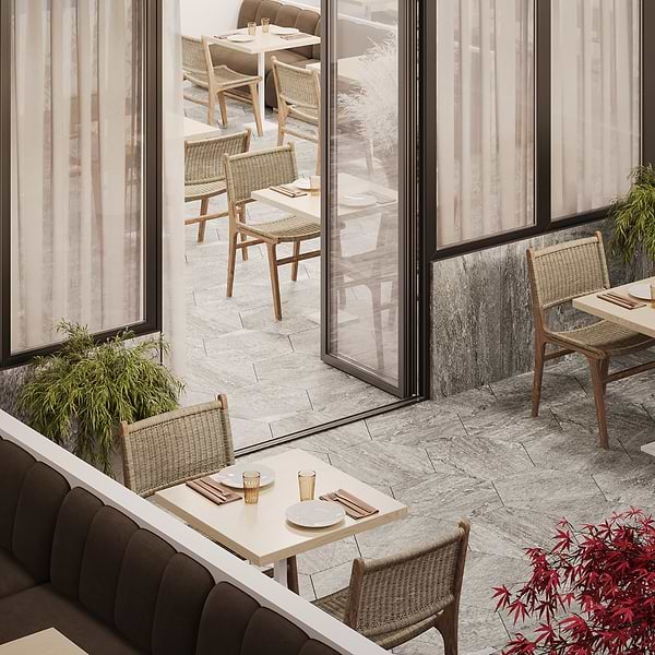 Oberon Storm Gray Porcelain 20" Hexagon Matte Porcelain