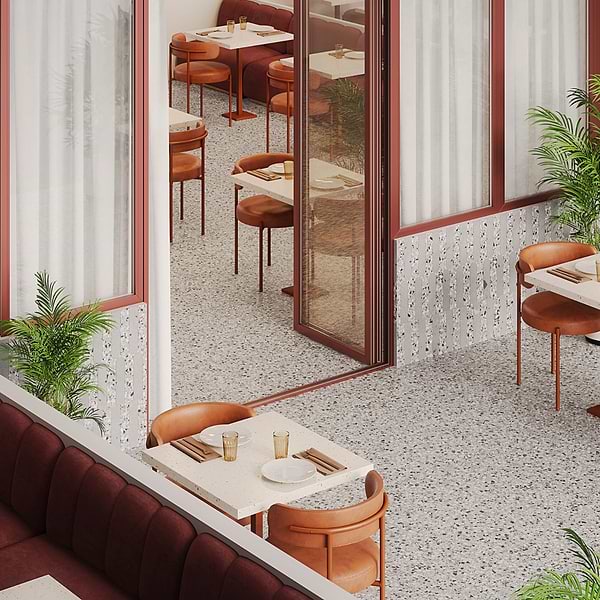 Kado Flakes Ice White 24x24; in White with Multicolored Chips Colorbody Porcelain; for Backsplash, Bathroom Floor, Bathroom Wall, Commercial Floor, Floor Tile, Kitchen Floor, Kitchen Wall, Outdoor Floor, Outdoor Wall, Pool Tile, Shower Floor, Shower Wall, Wall Tile; in Style Ideas Beach, Contemporary, Craftsman, Industrial, Mid Century, Modern