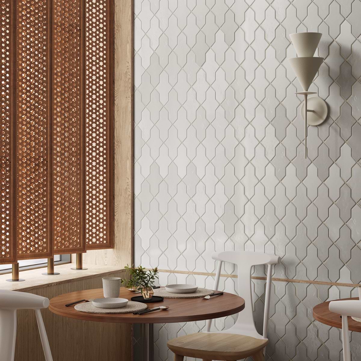 Shop Malta Cruz White Terracotta Look Polished Porcelain Tile at