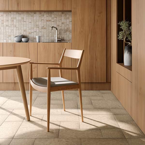 Caruso Delfi Dark Beige 2x2 Travertine Look Matte Porcelain Mosaic Tile