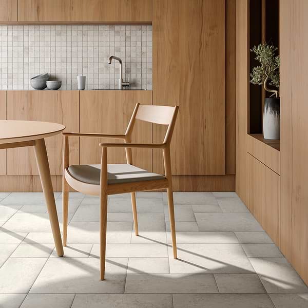 Caruso Olimpia White 24x24 Travertine Look Matte Porcelain Tile