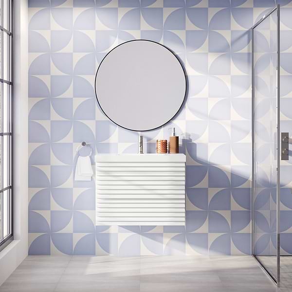 Stacy Garcia Maddox Deco Floor Azul 8x8 Matte Porcelain