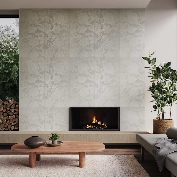 Artscape Romance 24x48; in Light Grey, Silver Porcelain; for Backsplash, Bathroom Wall, Kitchen Wall, Shower Wall, Wall Tile; in Style Ideas Art Deco, Contemporary, Tropical, Whimsical