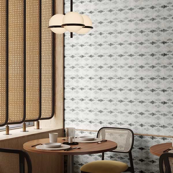 Paula Purroy Como Aztec Blue Gray 5x5 Matte Ceramic Tile