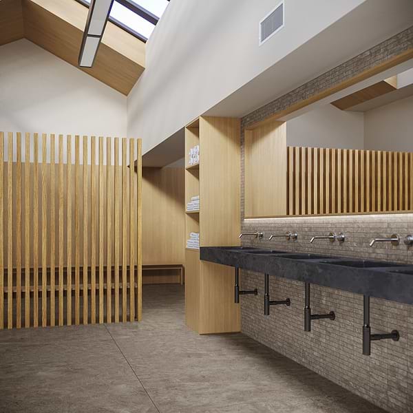 Motley Caramel Brown 1x6 Stacked Limestone Look Matte Porcelain Mosaic Tile