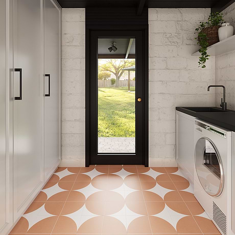 Stacy Garcia Maddox Deco Floor Terracotta 8x8 Porcelain Tile