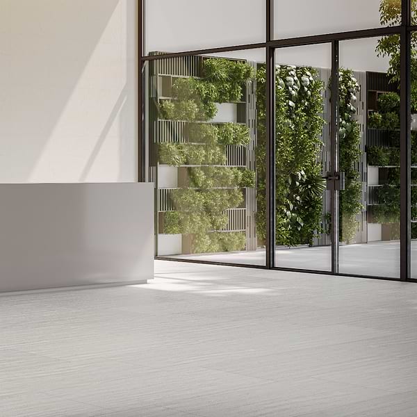 Zenit Grigio Chiaro Gray 24x48 Travertine Look Matte Porcelain Tile