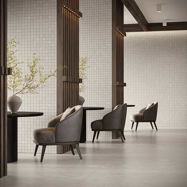 Motley Linen White 48x48; in White Color Body Porcelain; for Backsplash, Bathroom Wall, Commercial Floor, Floor Tile, Kitchen Floor, Kitchen Wall, Outdoor Floor, Outdoor Wall, Pool Tile, Shower Wall, Wall Tile