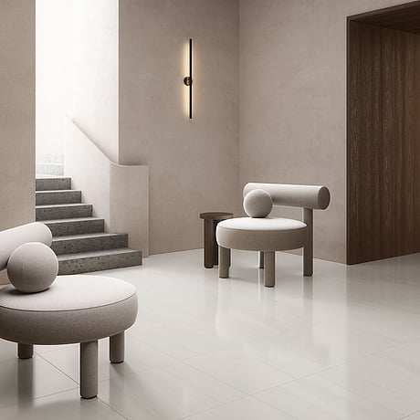 Marmo Dolomite Cream 12x24 Marble Look Polished Porcelain Tile