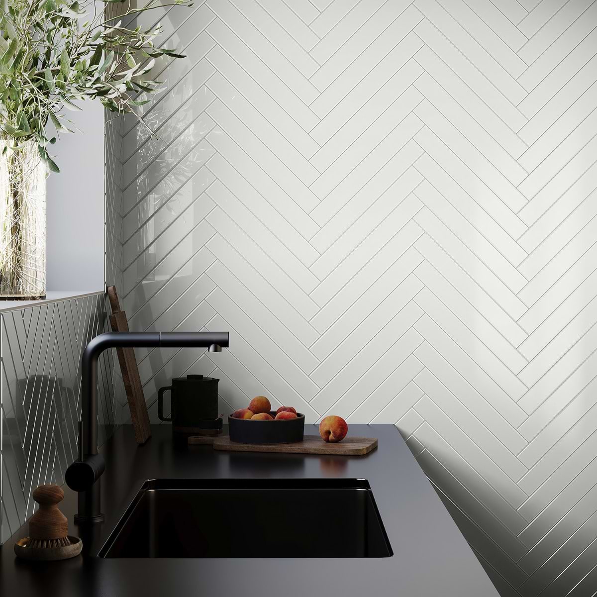 Shop Close Out - Linear Super White Polished 2x16 Polished Glass