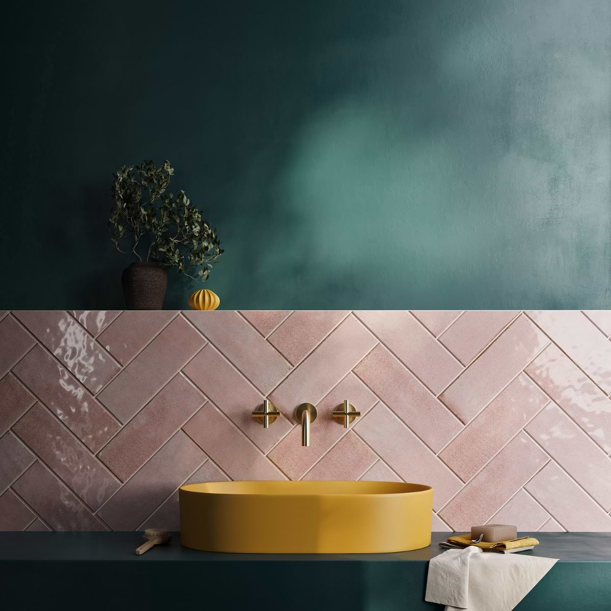 Shop Close Out-Bernalillo Rose Pink 4x12 Polished Ceramic Tile