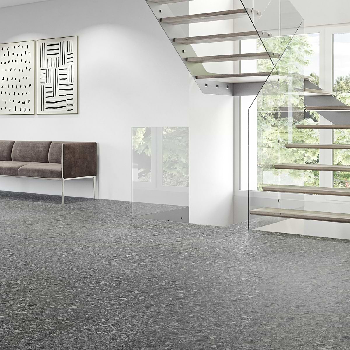Shop Norr LVT Charcoal 12x24 - 5.0mm/20mil Wear Layer - Rigid Core