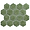 Baroque Glass Fern Green 3" Burst Polished Mosaic