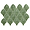 Baroque Glass Fan Fern Green 3x4 Polished Mosaic