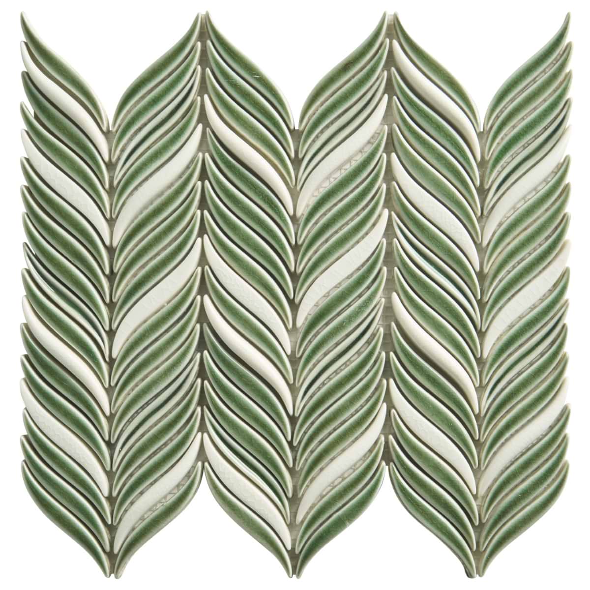 Baroque Glass Petals Fern Green 