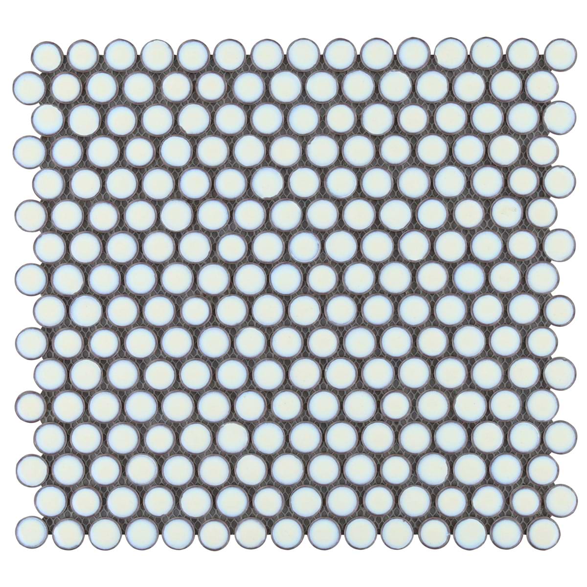 Simple 2.0 Rimmed Vintage White Penny Rounds Rimmed Porcelain Mosaic 