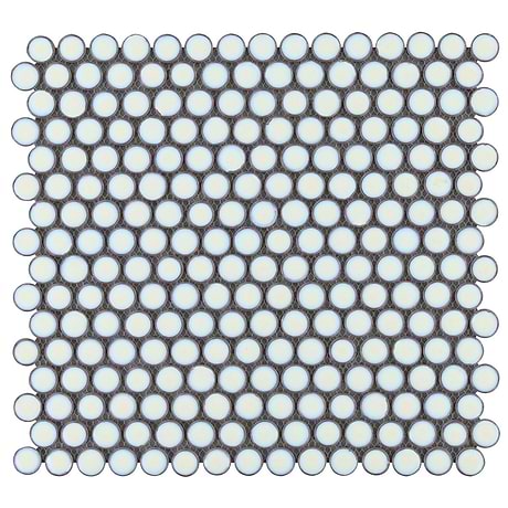 Simple 2.0 Rimmed Vintage White Penny Rounds Rimmed Porcelain Mosaic