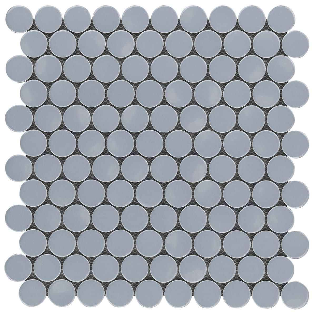 Simple 2.0 Sky Blue 1" Circles Polished Porcelain Mosaic 