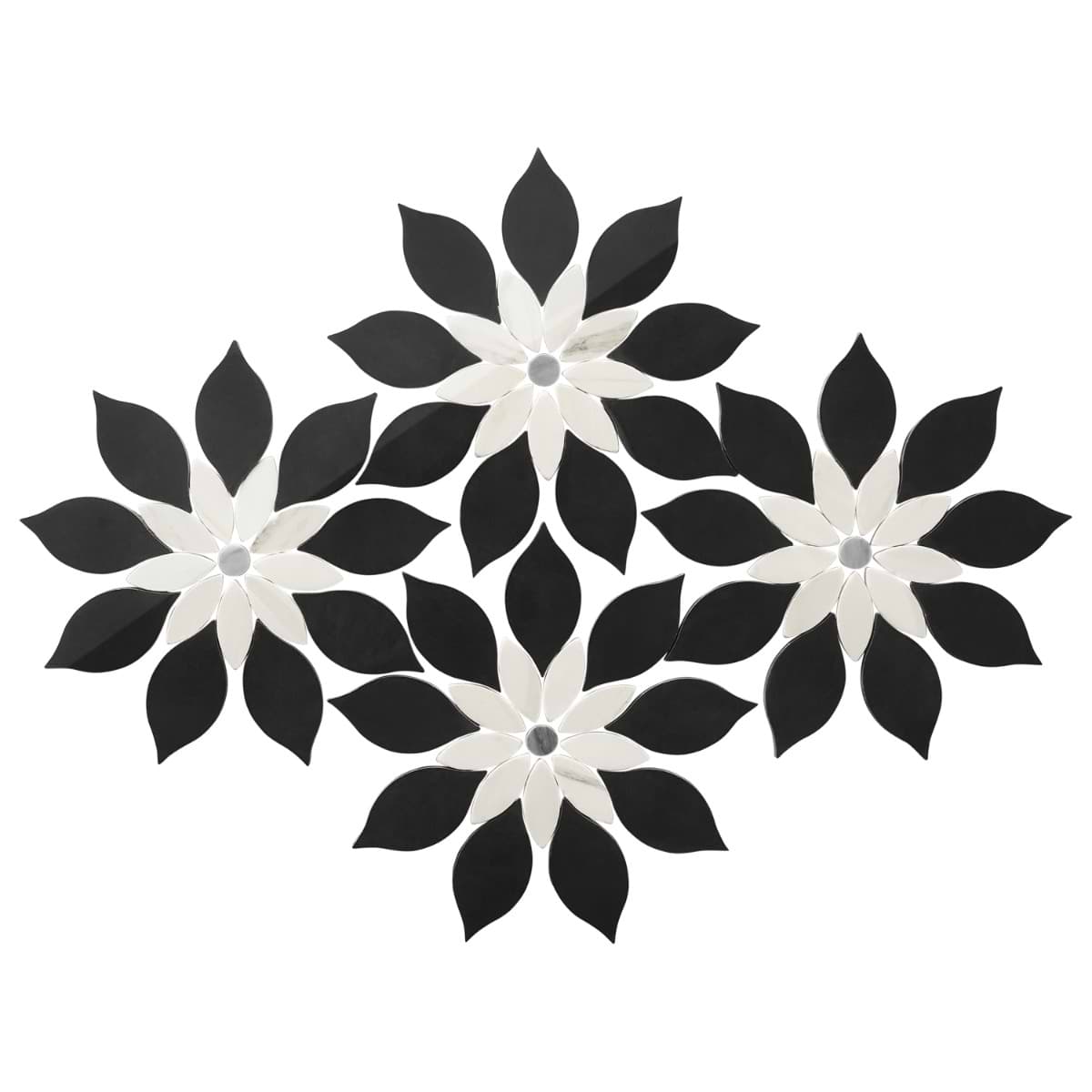 Shop MJ Rain Flower - Black Jade, Calacatta with Calacatta Dot
