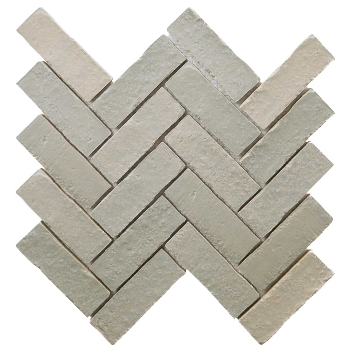 Metroville Seawater Gray 1.5x4 Herringbone Matte Porcelain Mosaic 