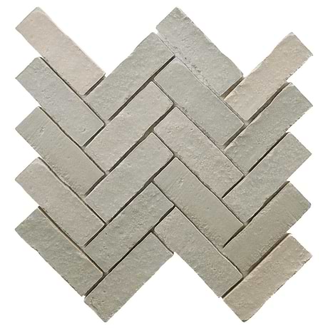 Metroville Seawater Gray 1.5x4 Herringbone Matte Porcelain Mosaic