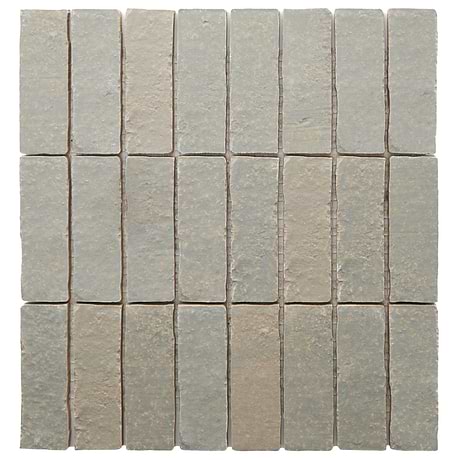 Metroville Seawater Gray 1.5x4 Stacked Matte Porcelain Mosaic