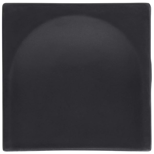 Saera Fluted Column Black 4x4 Handmade Matte Ceramic End Piece
