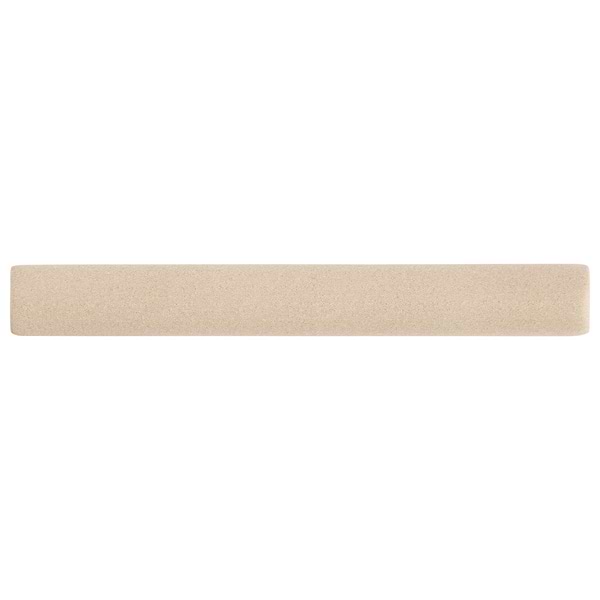 Stacy Garcia Artigo Sand .5x5 Matte Ceramic 1/4 Round Bullnose; in Beige & Cream White Body Ceramic; for Backsplash, Bathroom Wall, Kitchen Wall, Shower Wall, Wall Tile; in Style Ideas Craftsman, Mid Century, Traditional, Transitional
