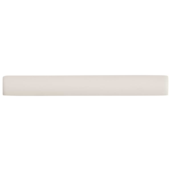 Stacy Garcia Artigo White .5x5 Matte Ceramic 1/4 Round Bullnose; in White White Body Ceramic; for Backsplash, Bathroom Wall, Kitchen Wall, Shower Wall, Wall Tile; in Style Ideas Craftsman, Mid Century, Traditional, Transitional