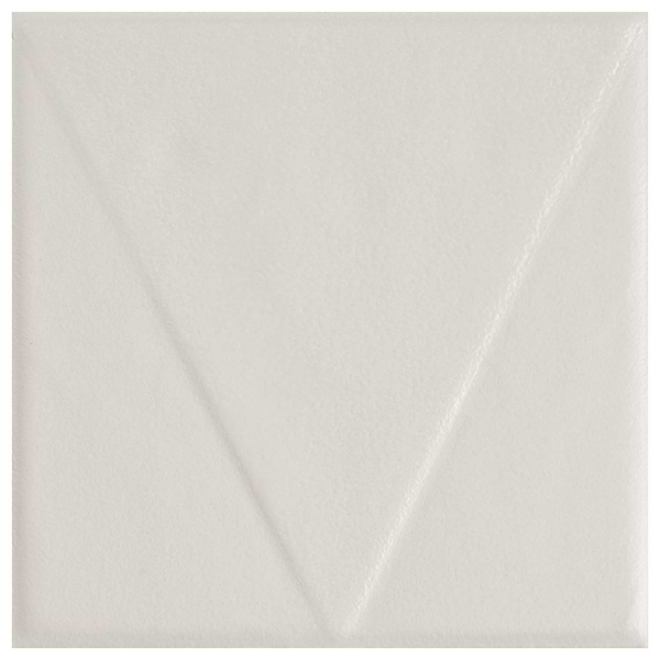 Stacy Garcia Artigo Deco White 5x5 Textured Matte Ceramic Tile